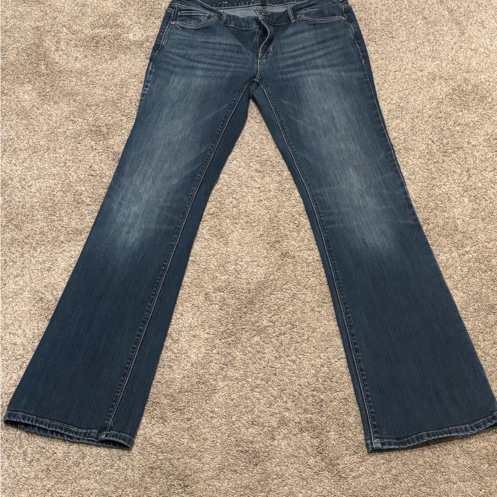 White House Black Market Dark Blue Flare Jeans